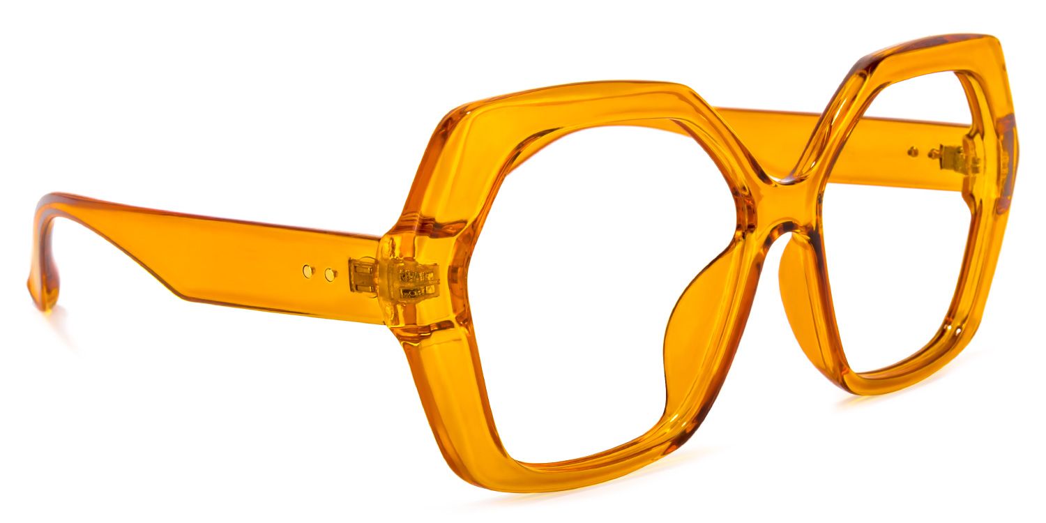 Piper Geometric Earthy-Yellow Glasses | ZEELOOL Canada2
