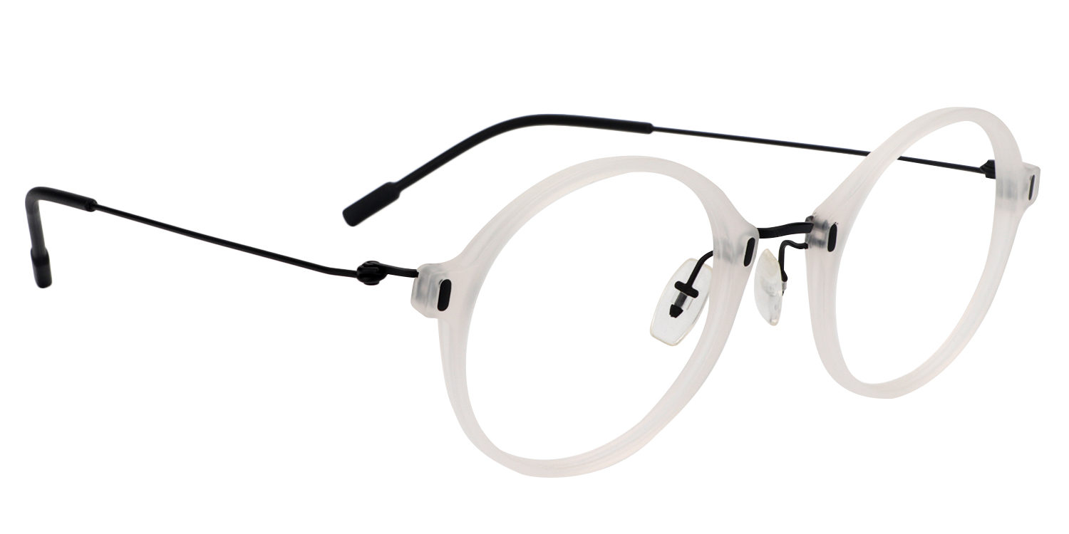 Round White Glasses | ZEELOOL Canada2