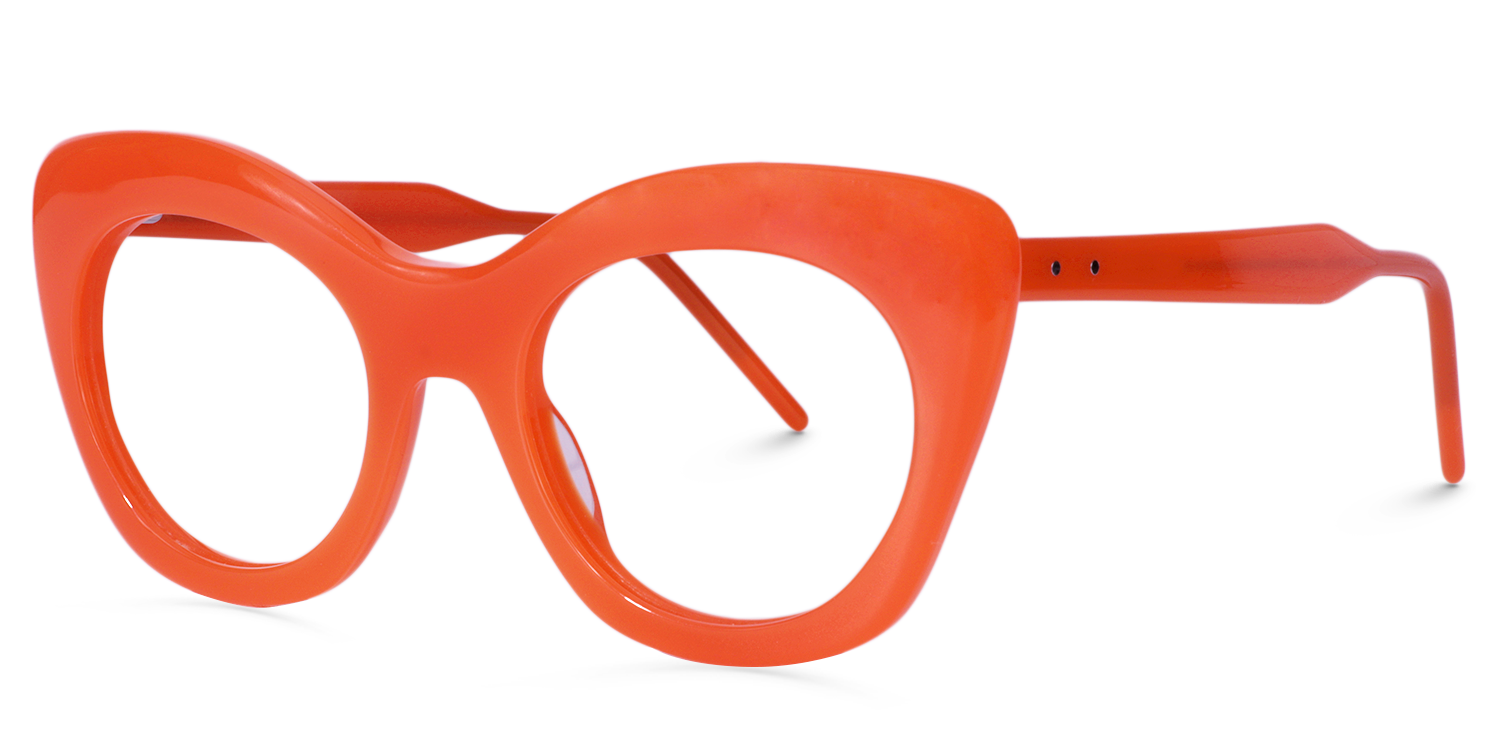 Maria Cat-eye Orange Glasses4