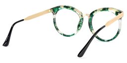 Penny Round Green-Floral Glasses4
