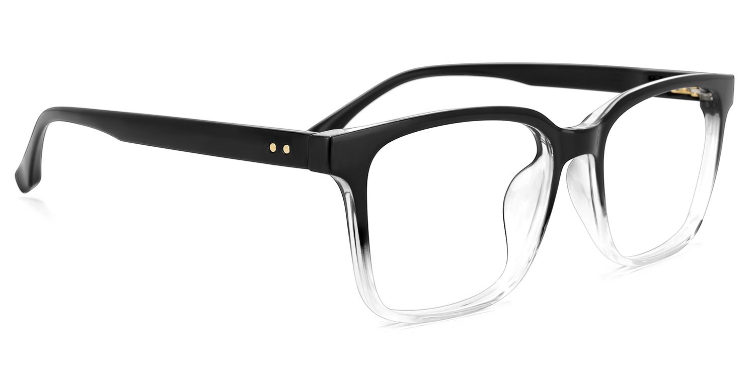 Roman Rectangle Black Glasses | ZEELOOL Canada2