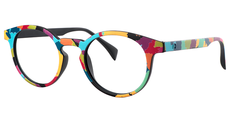Street-Artist Round Colorful Funky Frame Glasses | ZEELOOL Canada1