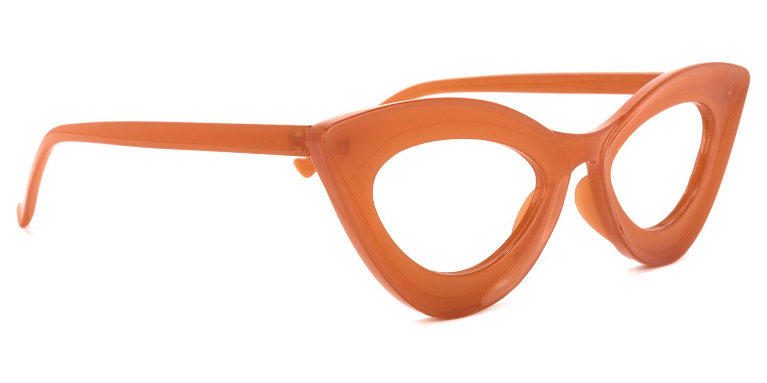 Quennell Cateye Burnt Orange Glasses | ZEELOOL Canada2