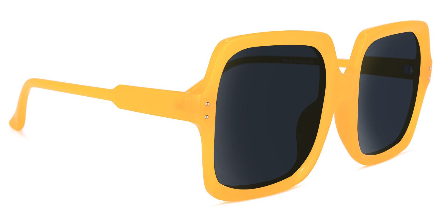 Ronnie Square Yellow Sunglasses | ZEELOOL Canada2