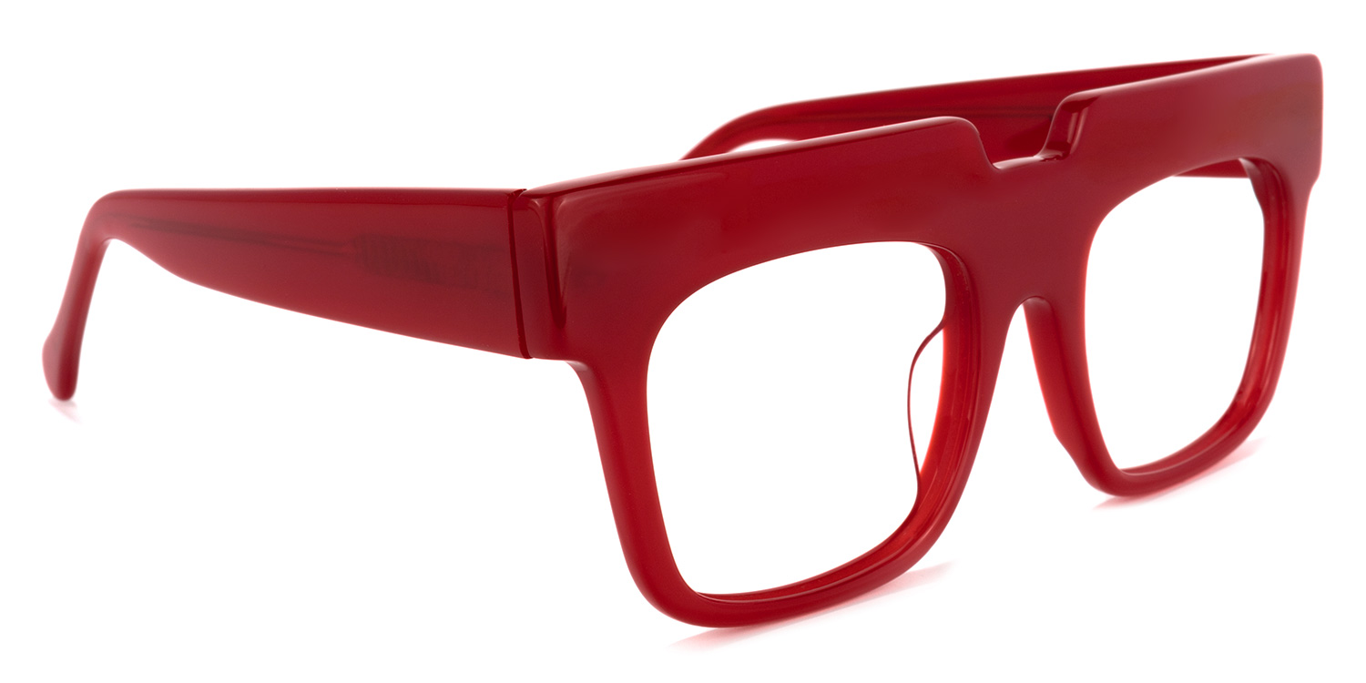 Travis Square Red Glasses | ZEELOOL Canada2