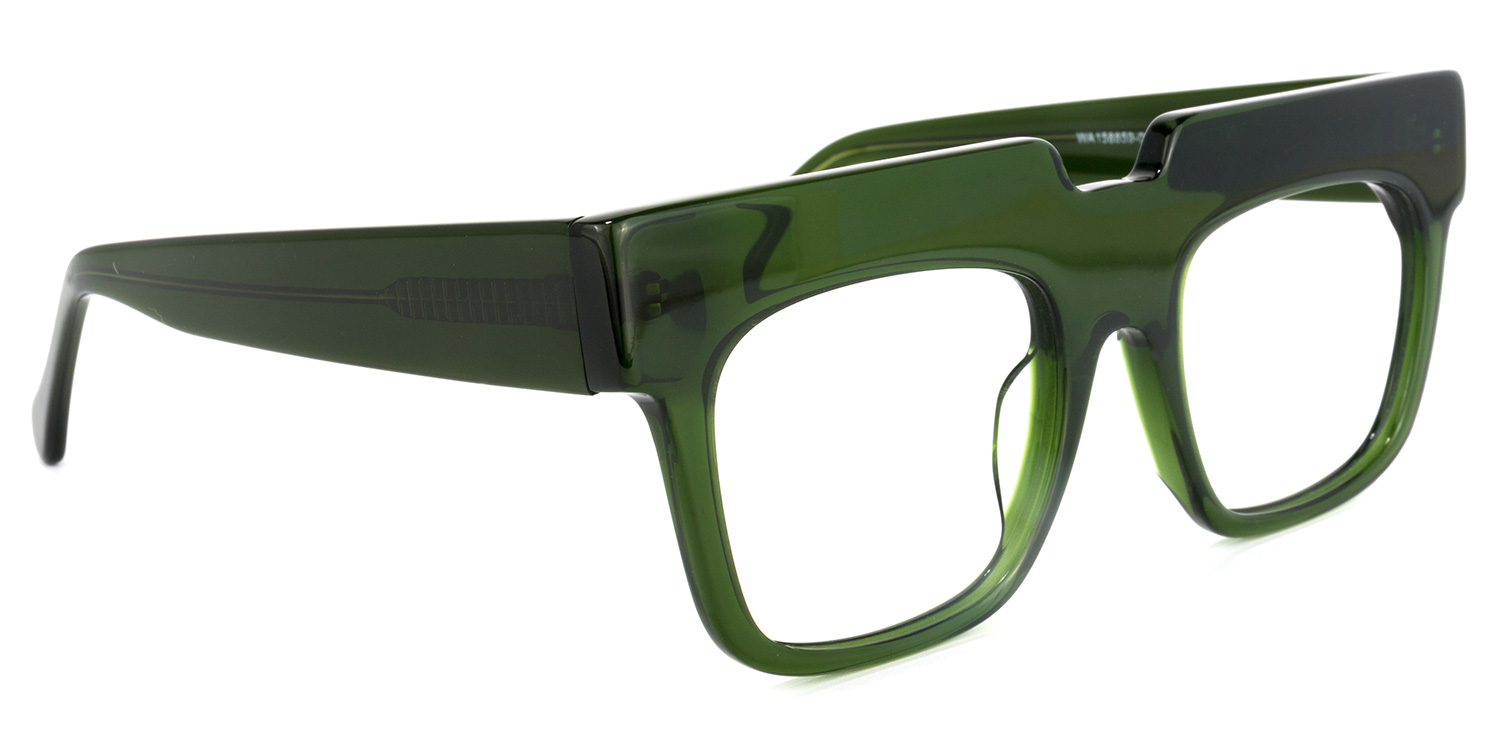 Travis Square Dark-Green Glasses | ZEELOOL Canada2