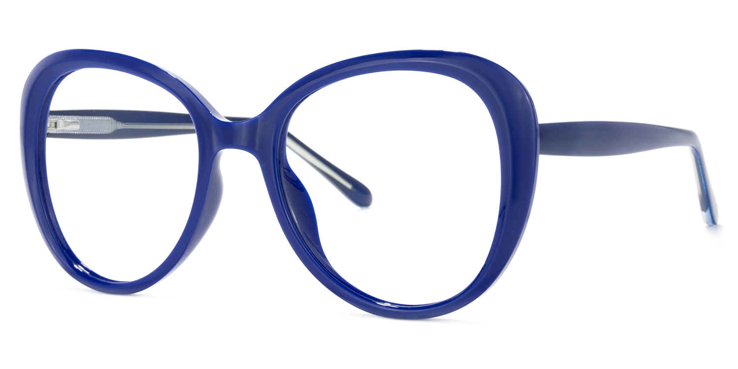Elena Round Blue Glasses | ZEELOOL Canada2