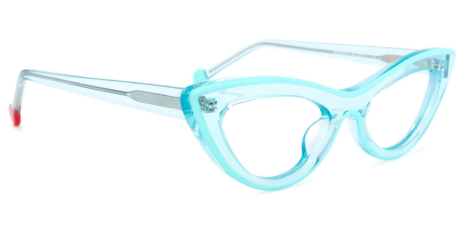 Yuki Cateye Light-Blue Glasses | ZEELOOL Canada2