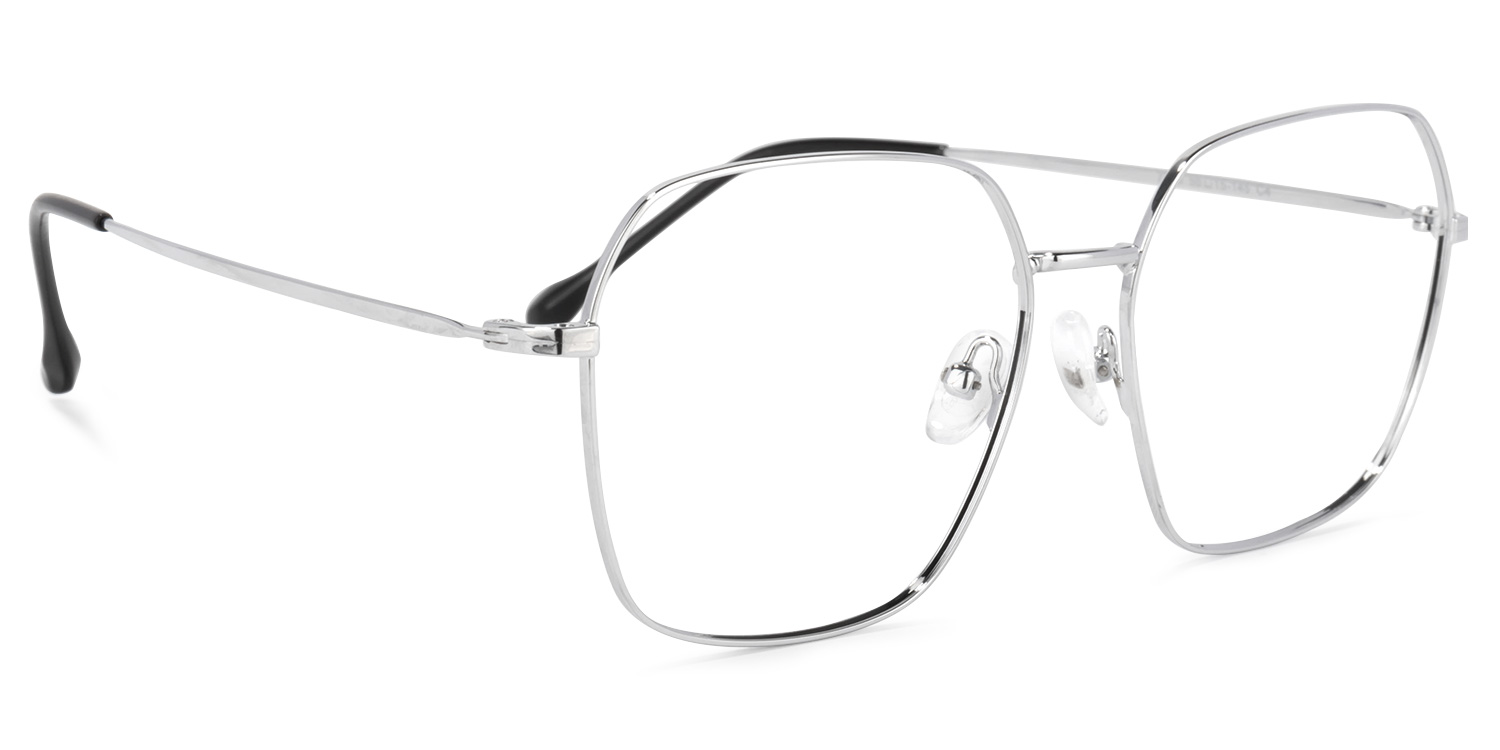Zander Square Silver Glasses | ZEELOOL Canada2