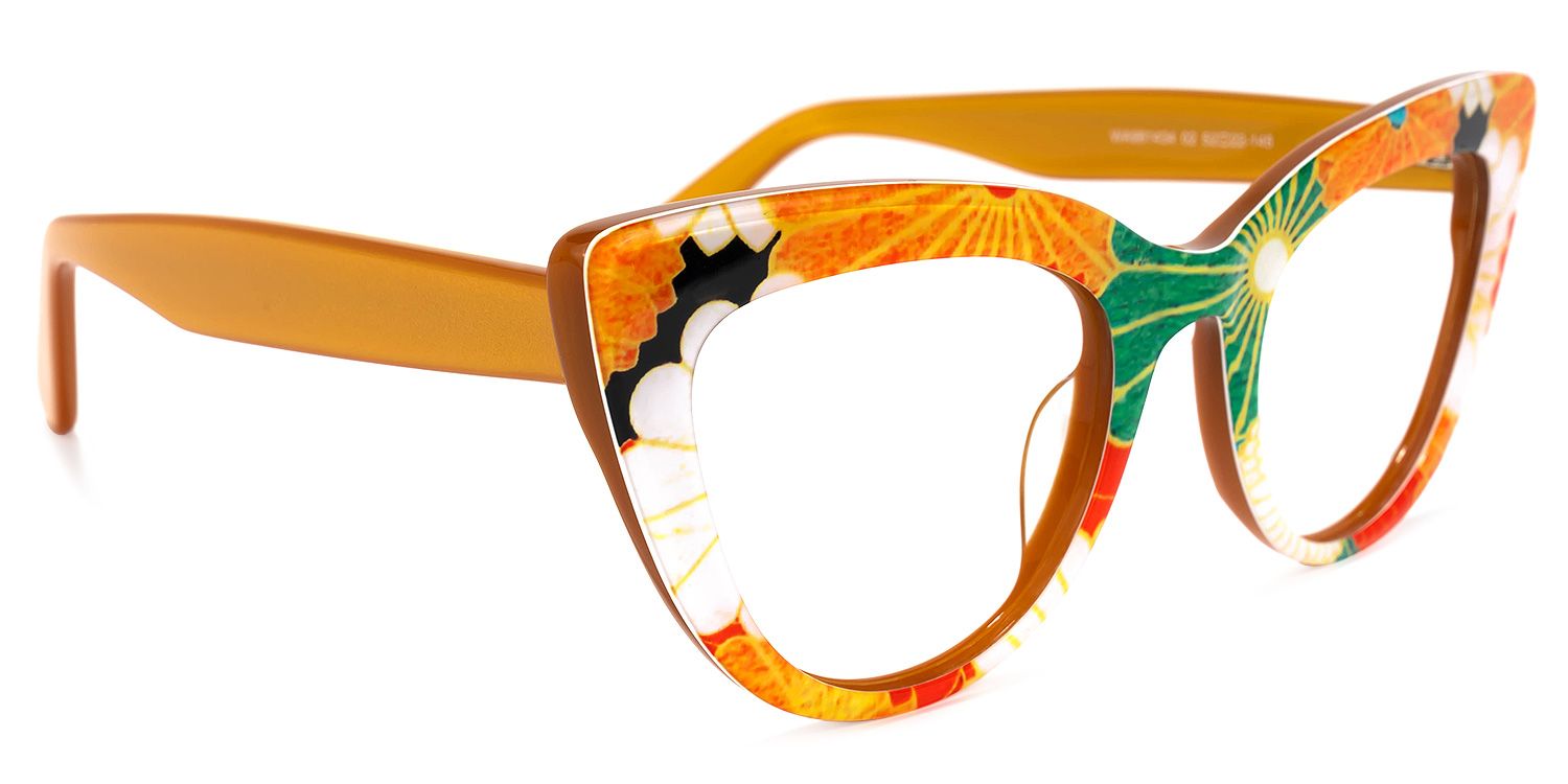 Makie Cateye Yellow Glasses | ZEELOOL Canada2