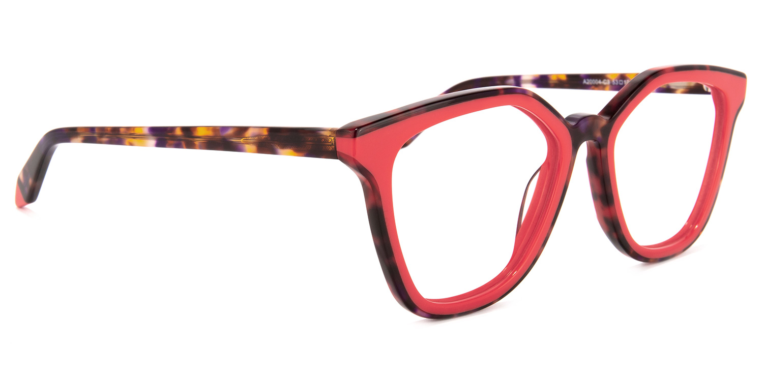 Yannick Square Red Glasses | ZEELOOL Canada2
