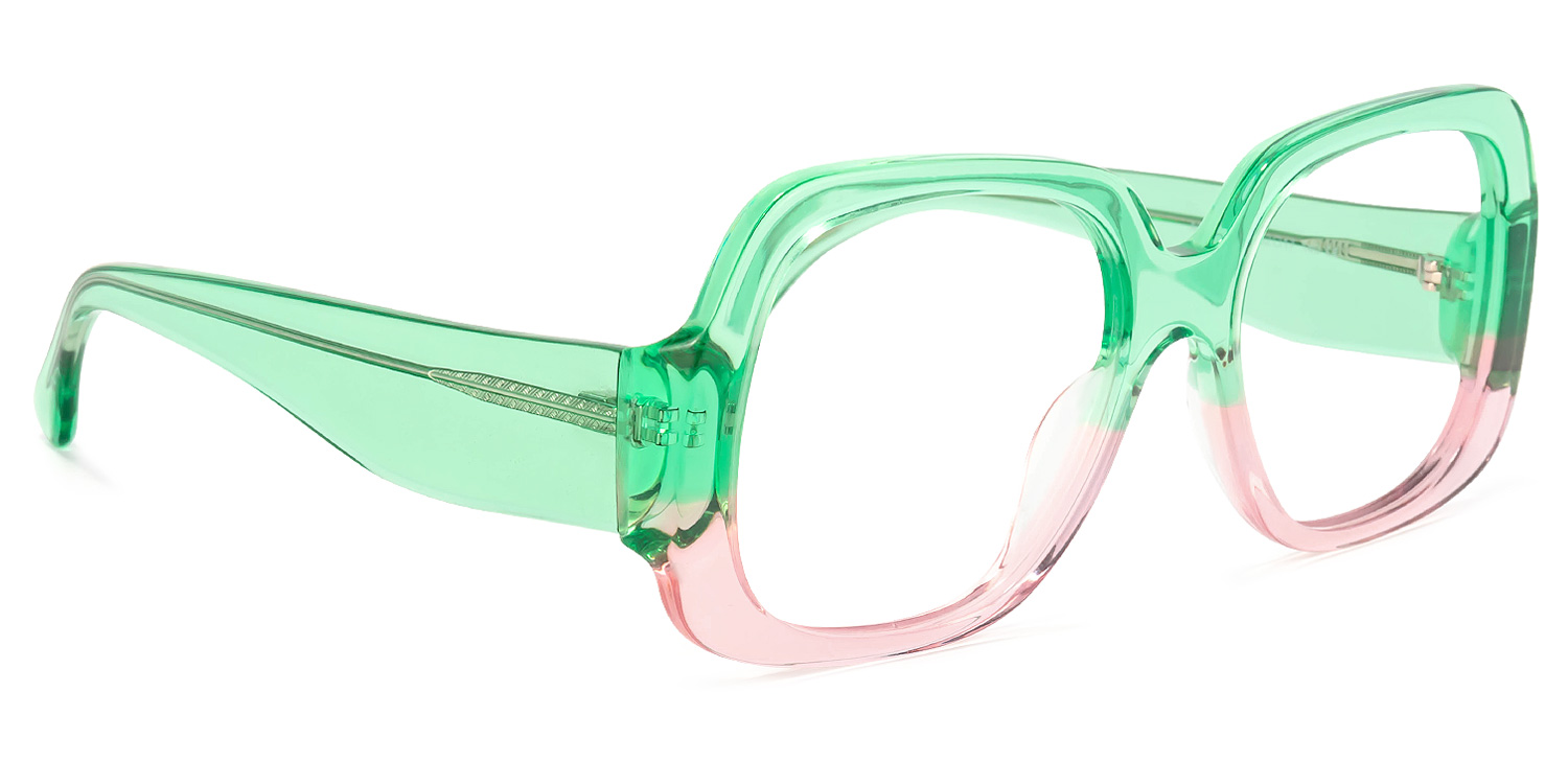 Erkrath Square Green-Pink Glasses2