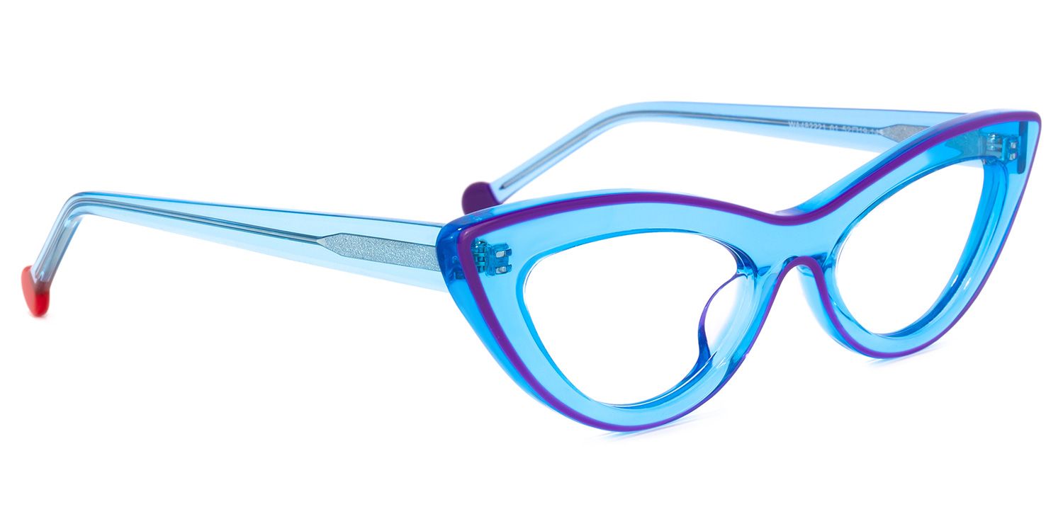 Yuki Cateye Blue Glasses | ZEELOOL Canada2