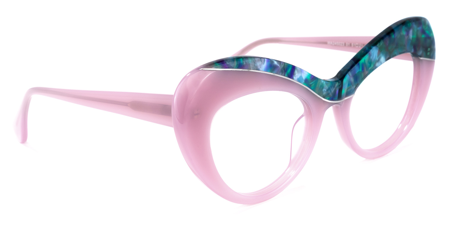 Bellamy Cateye Pink-Green Glasses | ZEELOOL Canada2