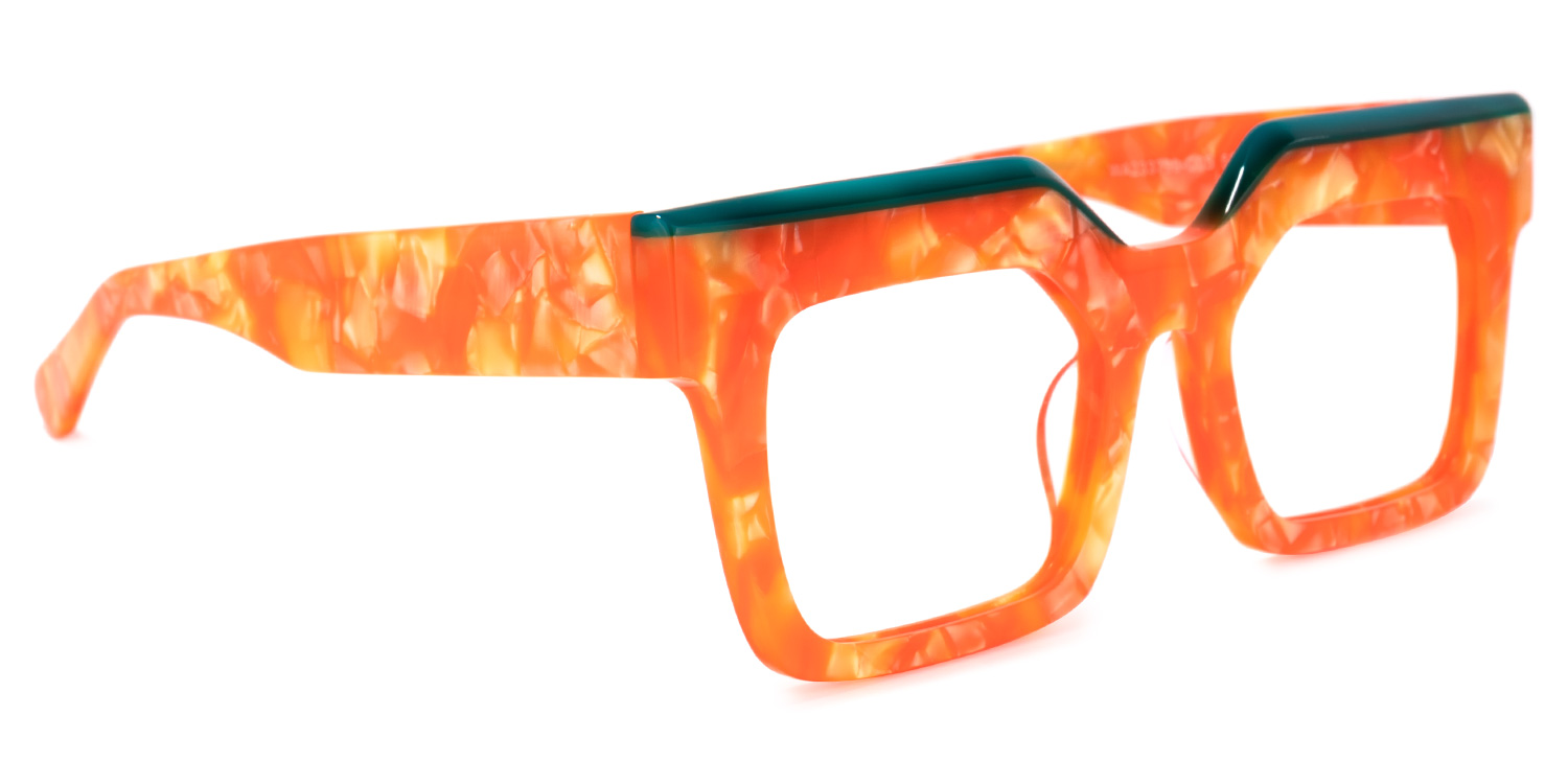 Rosado Rectangle Orange Glasses | ZEELOOL Canada2
