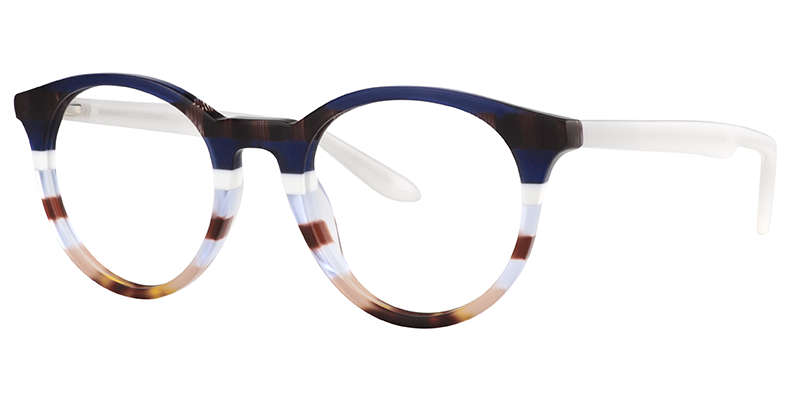 Round Dark Blue Glasses | ZEELOOL Canada2