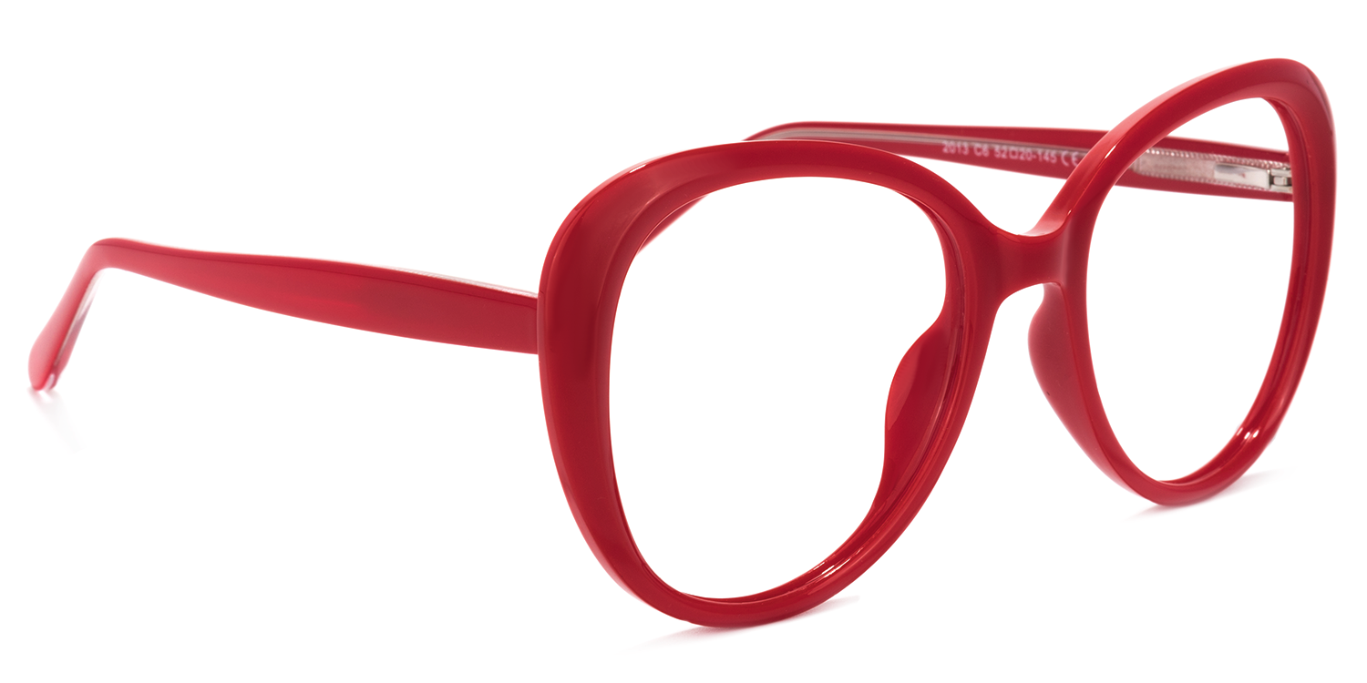Elena Round Red Glasses | ZEELOOL Canada1