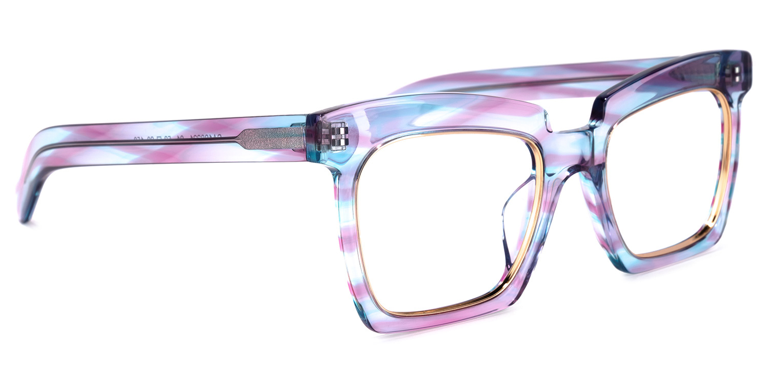 Corrales Square Purple-Blue Glasses | ZEELOOL Canada2