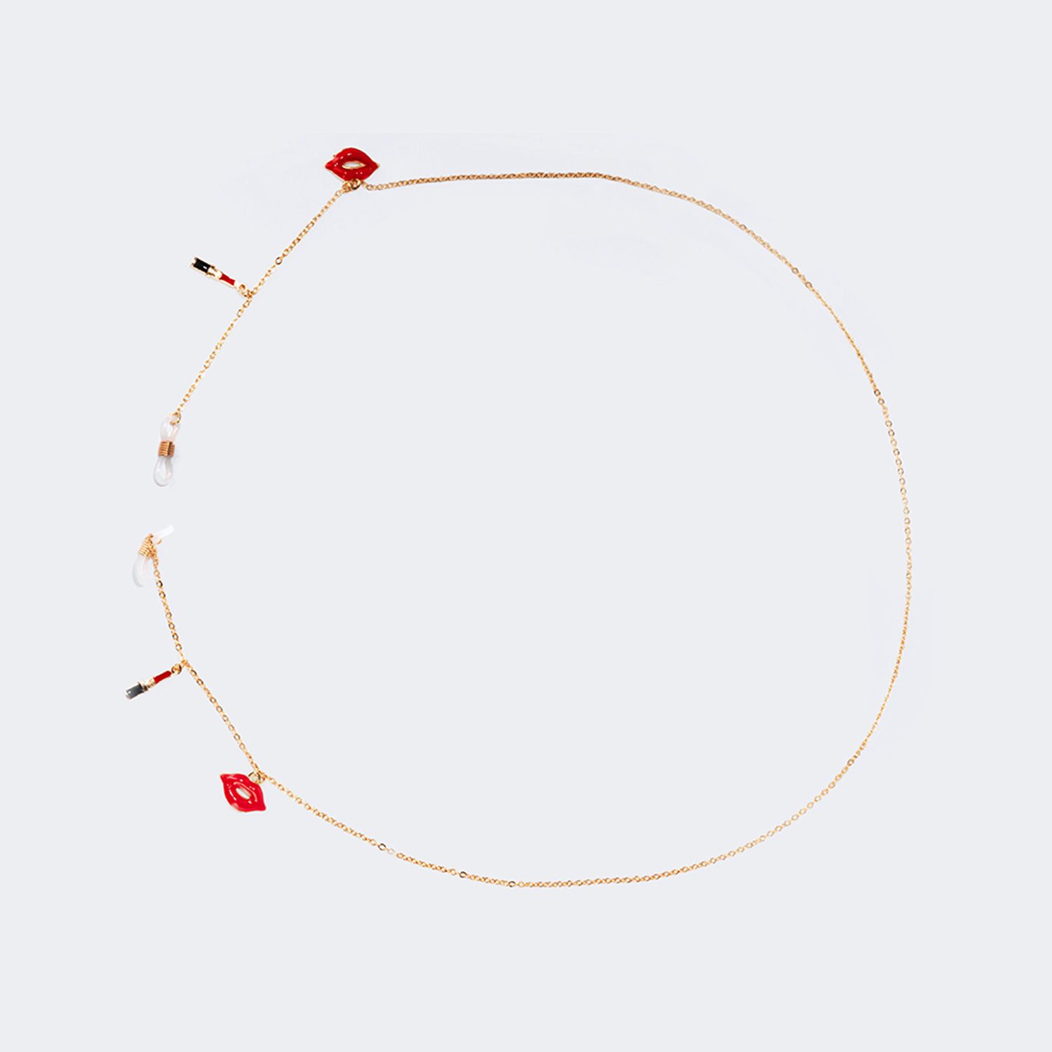 Stylish Red-Lips Lipstick Gold Chain | ZEELOOL Canada2