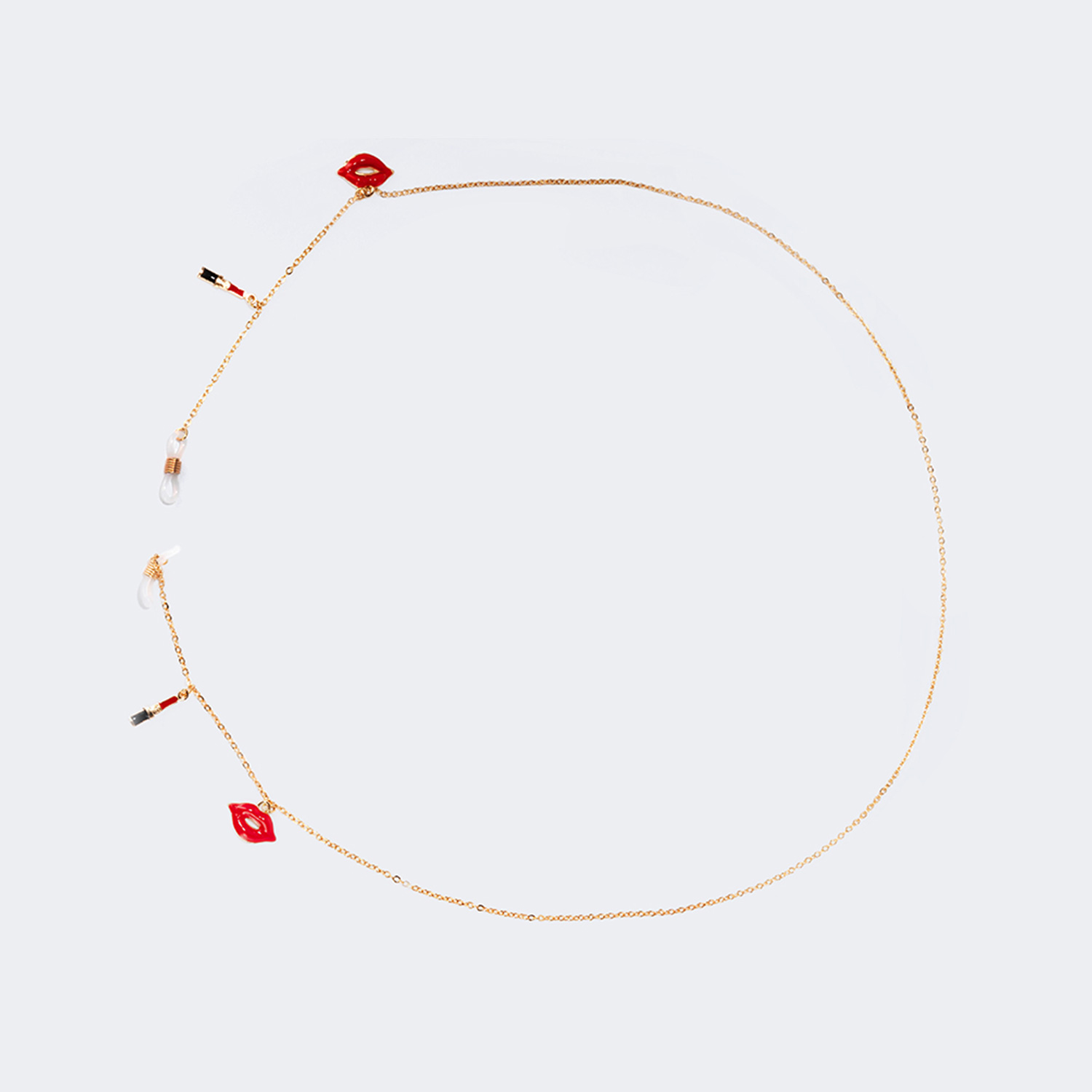 Stylish Red-Lips Lipstick Gold Chain | ZEELOOL Canada2