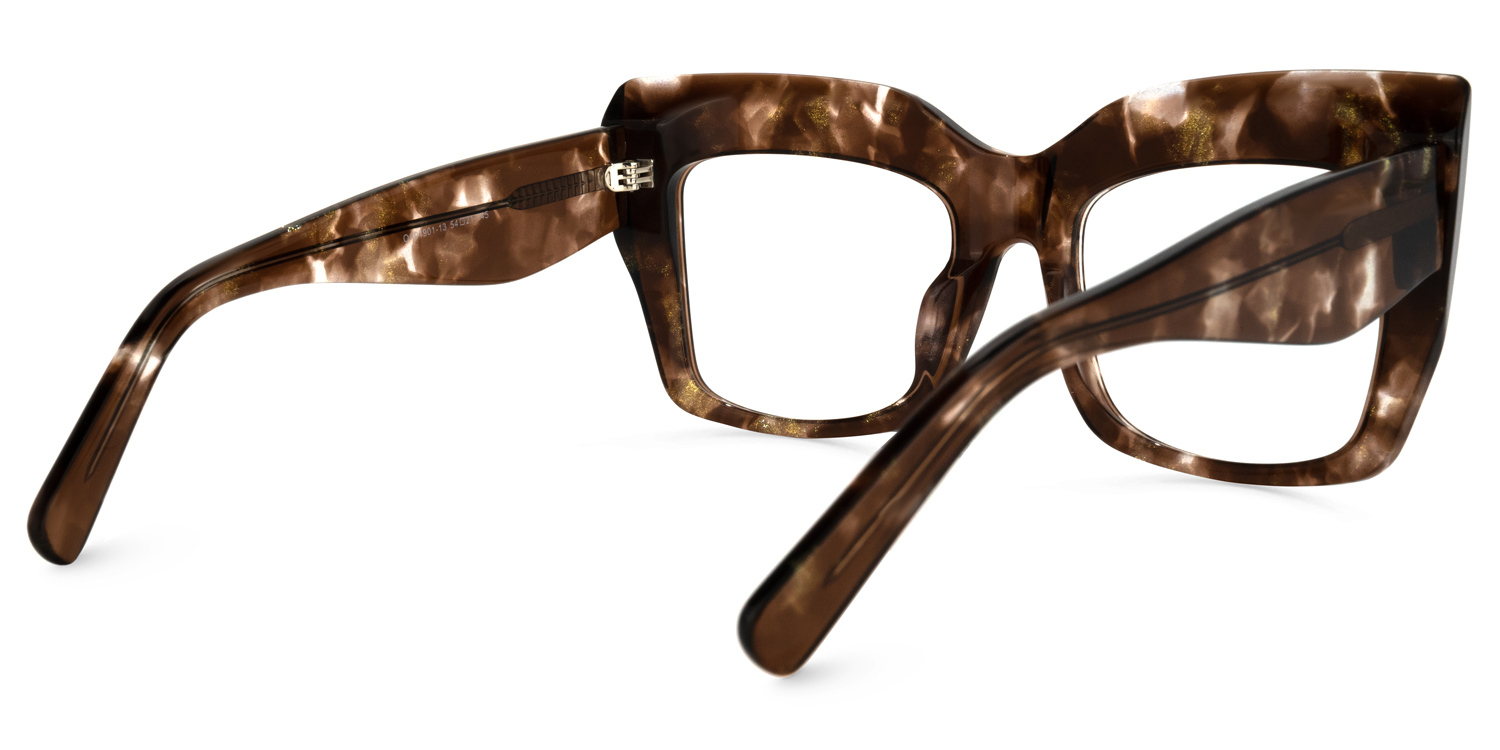 Charmaine Cat Eye Brown Glasses | ZEELOOL Canada4