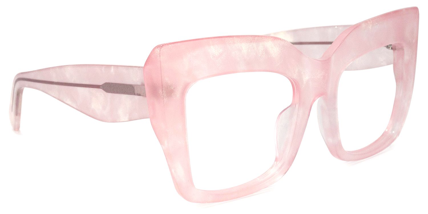 Charmaine Pink Pearlescent Glasses with Cat Eye Frame2