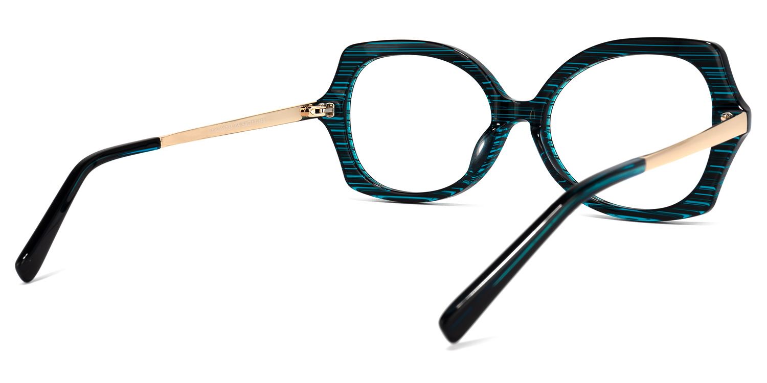 Sugarplum Geometric Blue Glasses | ZEELOOL Canada4