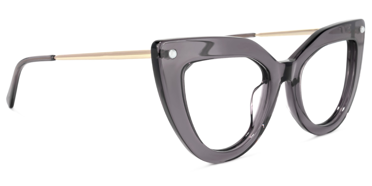 Garbo Cateye Gray Glasses | ZEELOOL Canada2