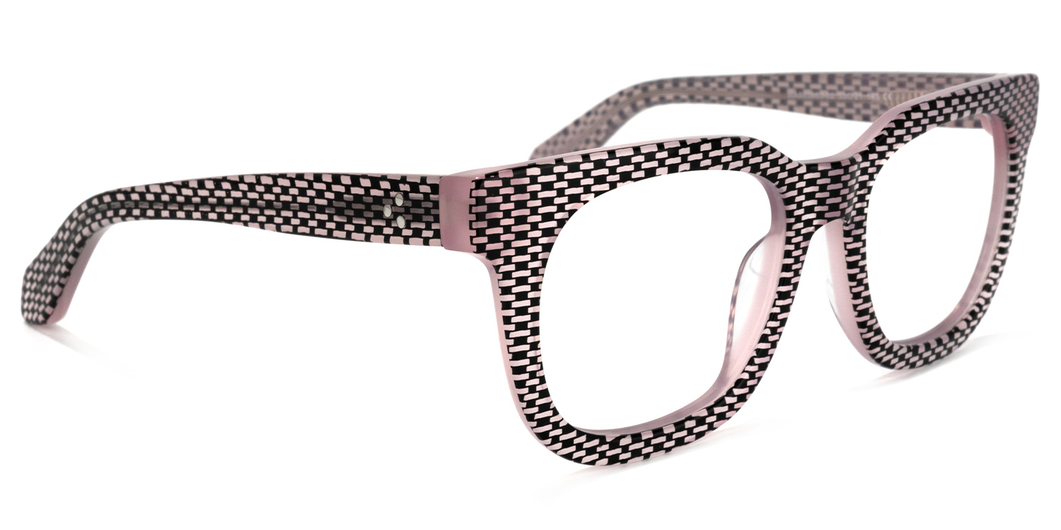 Crunch Square Black-Pink Glasses | ZEELOOL Canada2