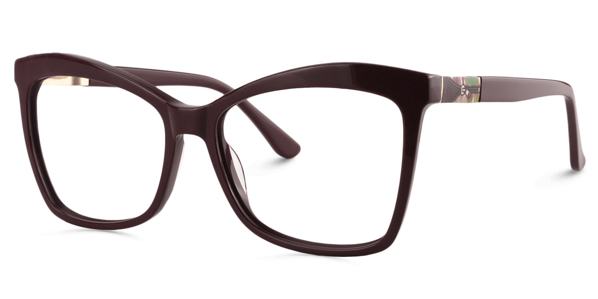 Butterfly Dark Red Glasses | ZEELOOL Canada3