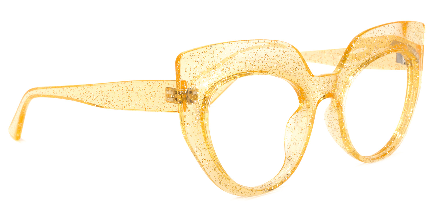 Depp Cateye Yellow Glasses | ZEELOOL Canada2