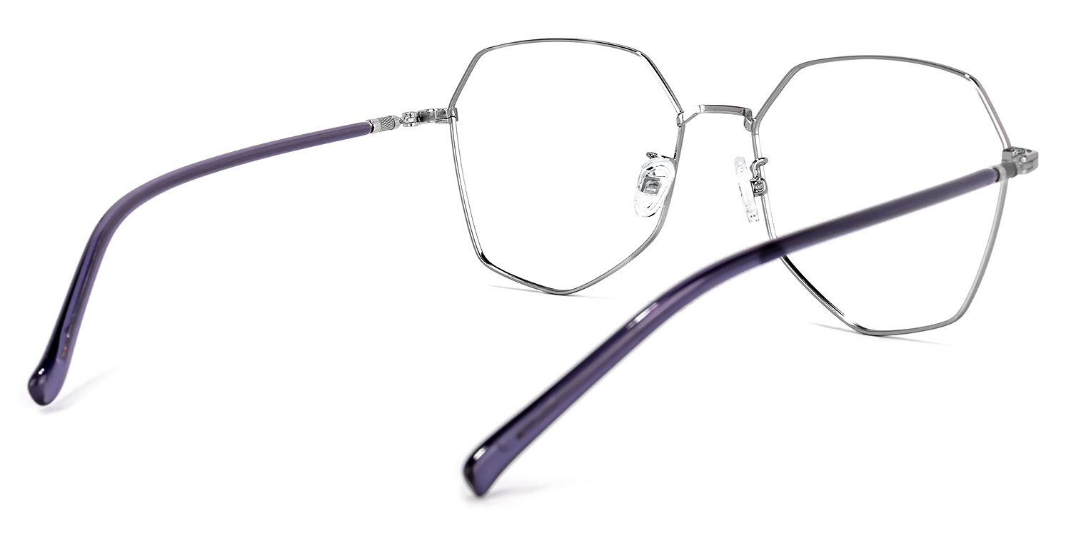 Bivins Geometric Purple Glasses | ZEELOOL Canada4