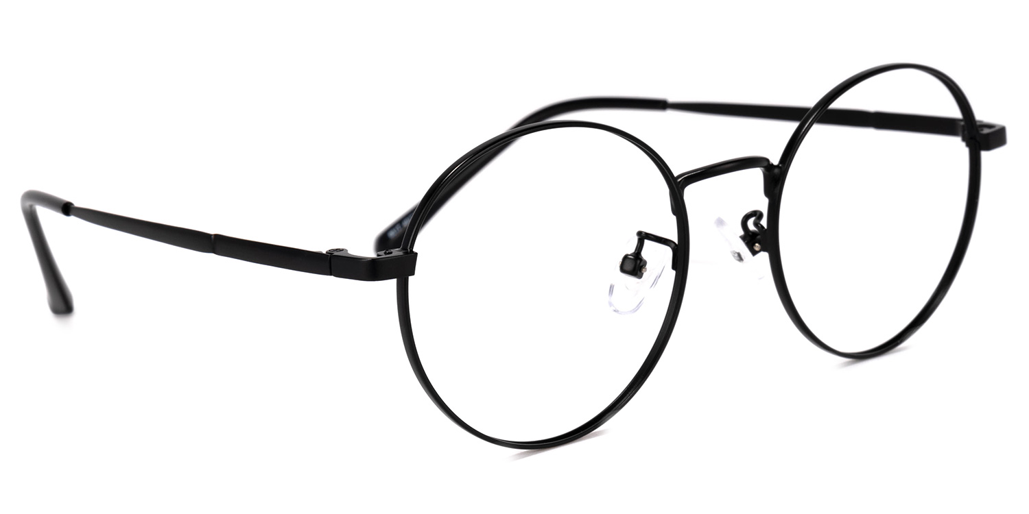 Garbsen Round Black Glasses | ZEELOOL Canada2
