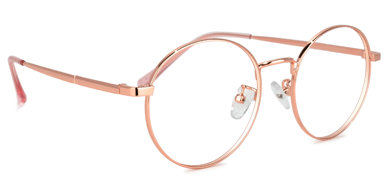 Garbsen Round Rose-Gold Glasses | ZEELOOL Canada2