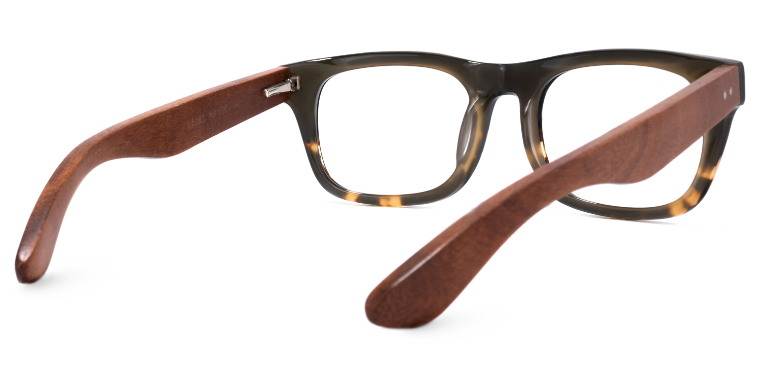 Garz Rectangle Black Glasses4