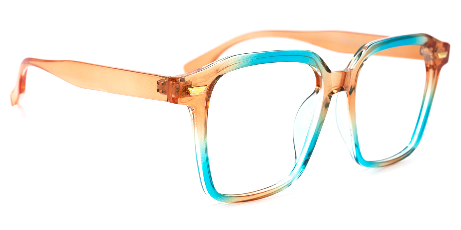 Rivera Square Blue-Orange Glasses | ZEELOOL Canada2