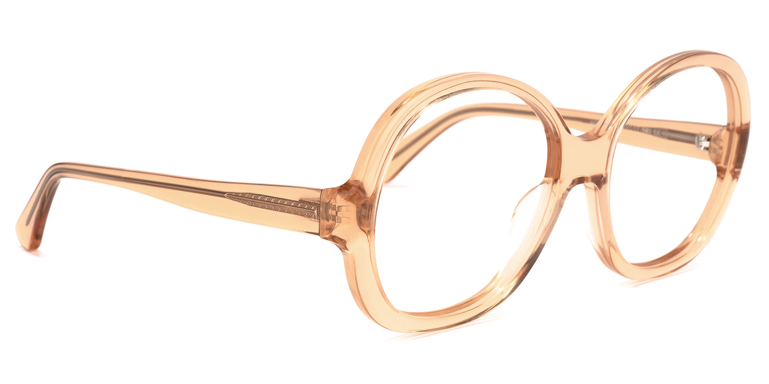 Bryan Round Orange Glasses | ZEELOOL Canada2