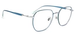 Veronica Geometric Blue Glasses2