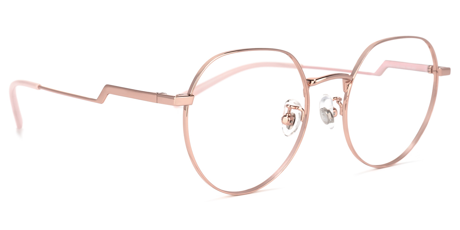 Tiffany Round Pink Glasses | ZEELOOL Canada2