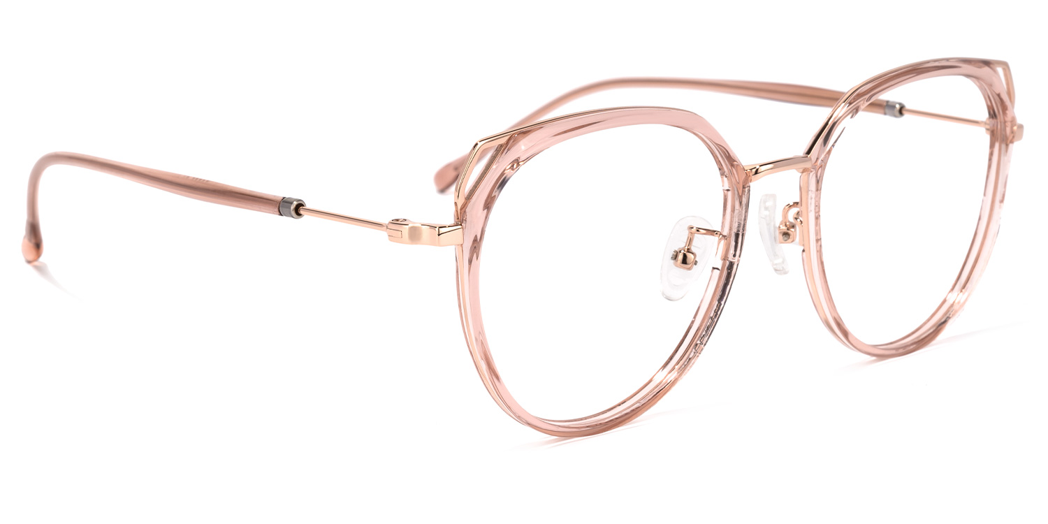 Ofelia Cateye Pink Eyeglasses and Crsystal Frames2