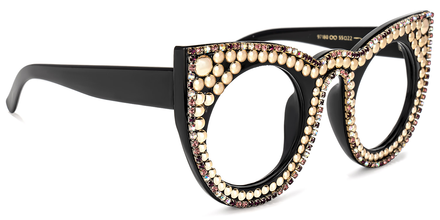 Toshia Cateye Black Glasses | ZEELOOL Canada2