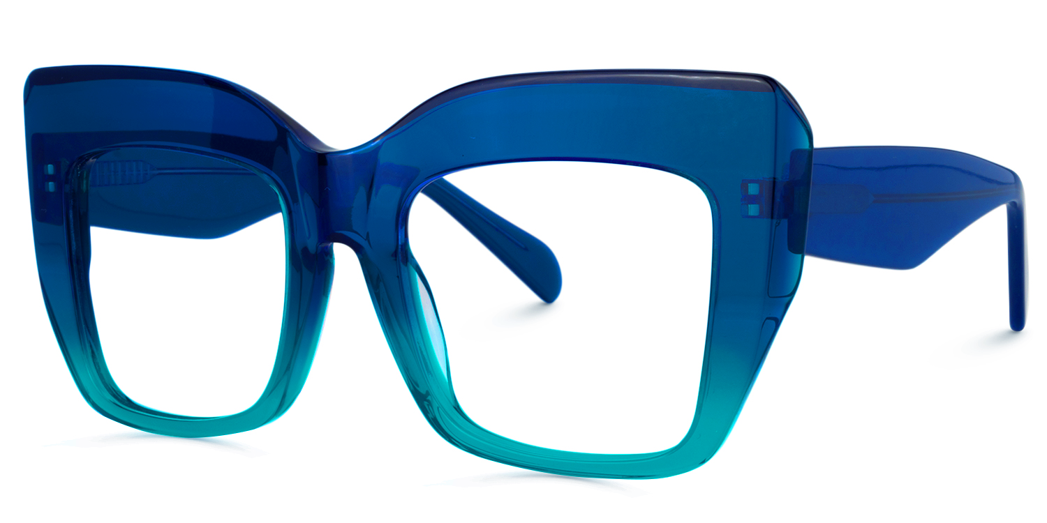 Charmaine Blue-Green Frame Glasses | Zeelool Optical3