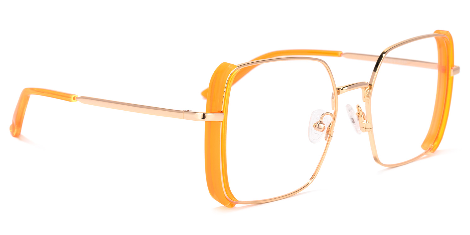 Joselyn Square Orange Glasses | ZEELOOL Canada2