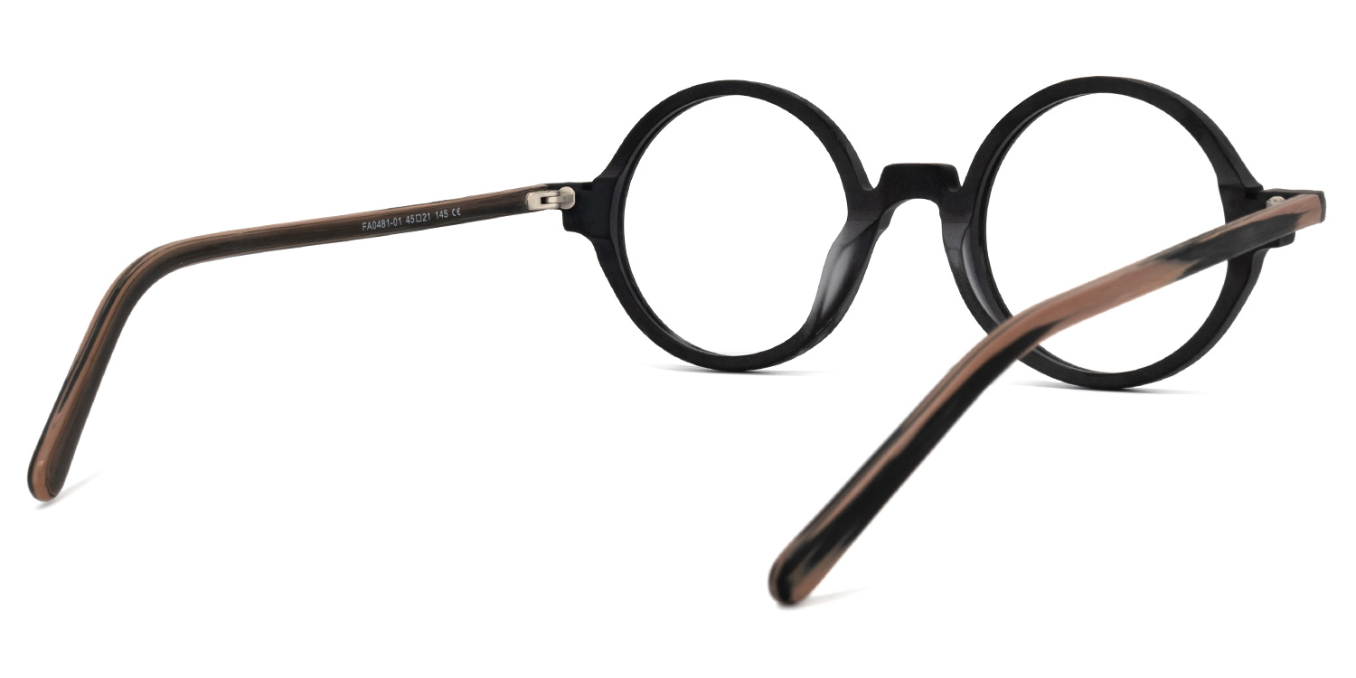 Otto Round Black Glasses3