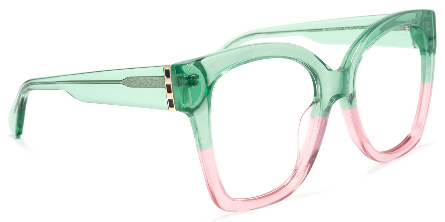 Tyson Square Green-Pink Glasses | ZEELOOL Canada2