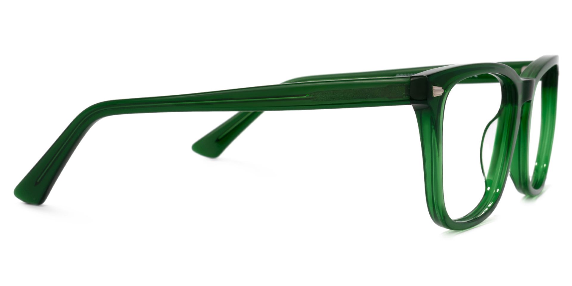 Noel Rectangle Dark-Green Glasses | ZEELOOL Canada2