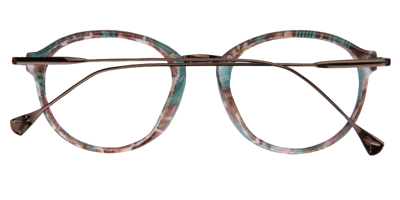 Anemone Round Green-Floral Glasses  | ZEELOOL Canada5