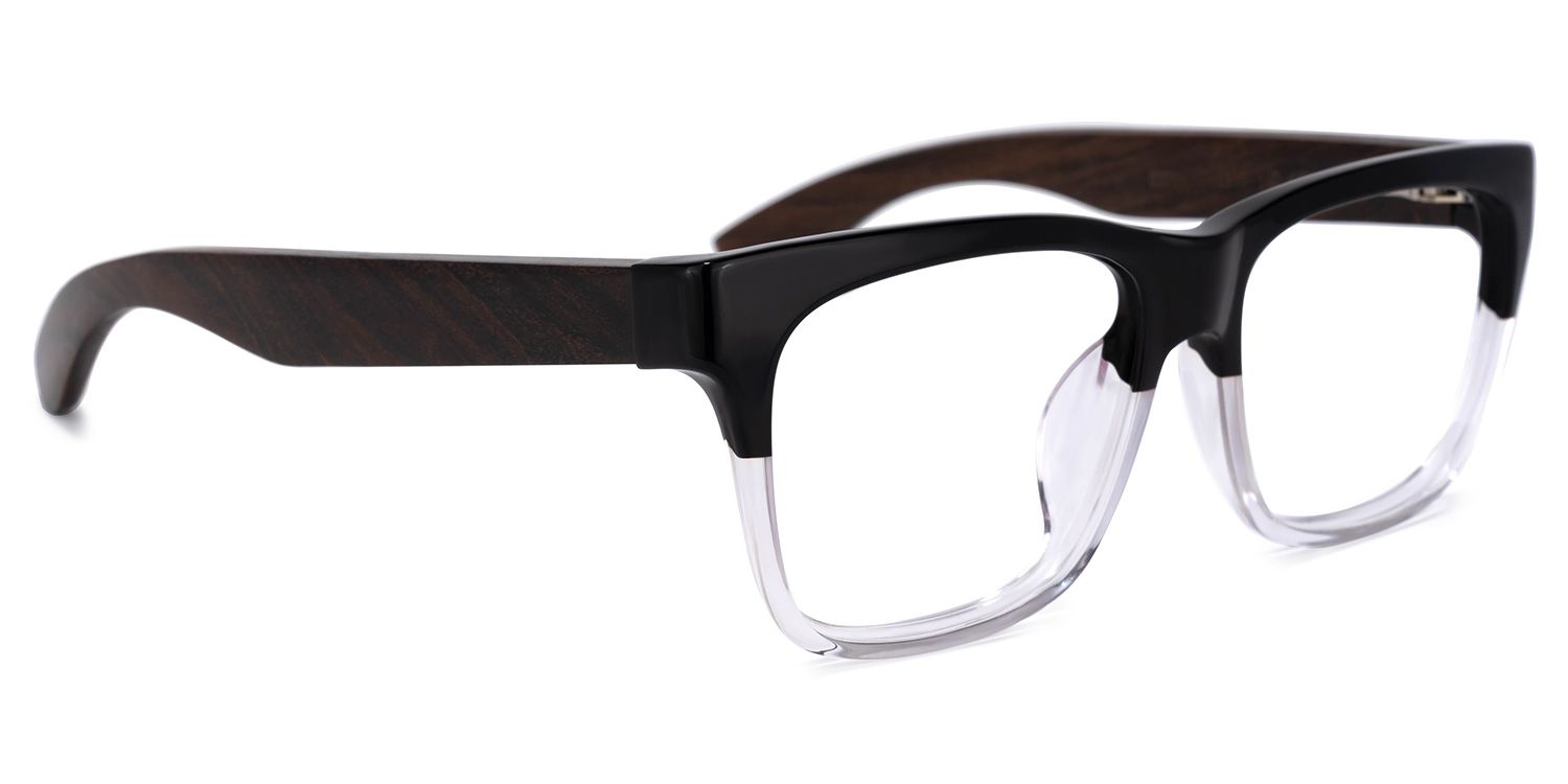 Atherbest Square Black-Clear Glasses | ZEELOOL Canada2
