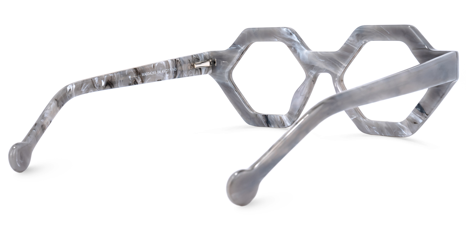 Barreto Geometric Gray Glasses | ZEELOOL Canada4