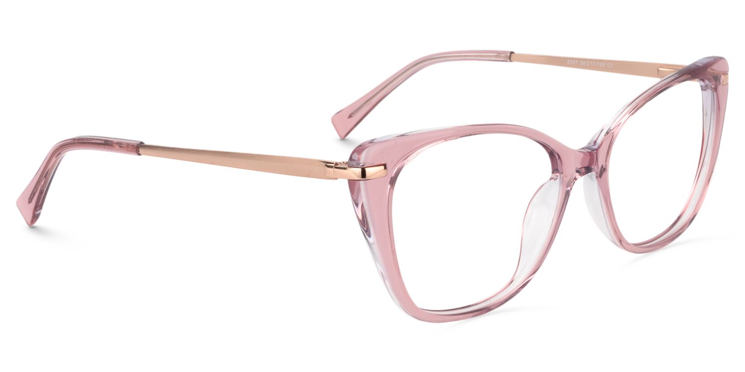 Cat Eye Pink Glasses | ZEELOOL Canada3